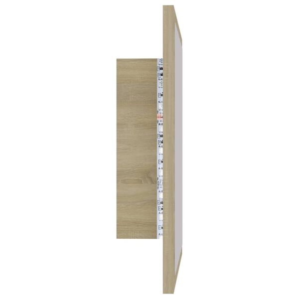 vidaXL Καθρέφτης Μπάνιου με LED Sonoma Δρυς 40x8,5x37 εκ. Ακρυλικός