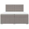 vidaXL &Kappa;&rho;&epsilon;&beta;ά&tau;&iota; Boxspring &mu;&epsilon; &Sigma;&tau;&rho;ώ&mu;&alpha; Taupe 200x200 &epsilon;&kappa;. &Upsilon;&phi;&alpha;&sigma;&mu;ά&tau;&iota;&nu;&omicron;