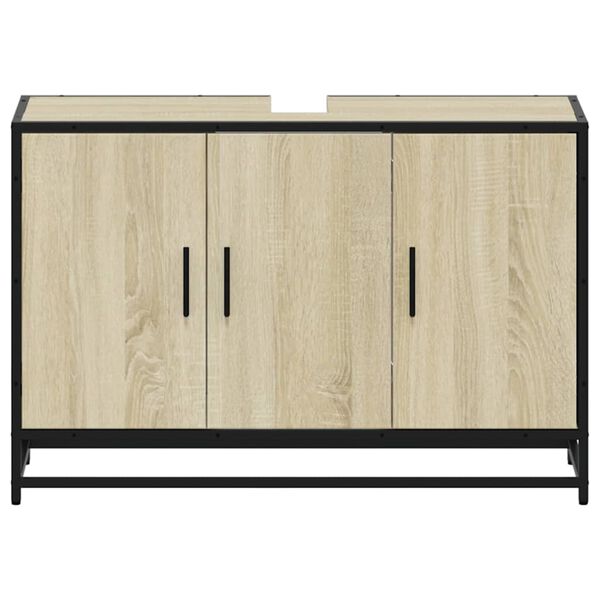 vidaXL Ντουλάπι νιπτήρα μπάνιου Sonoma Oak 90x33x60 cm