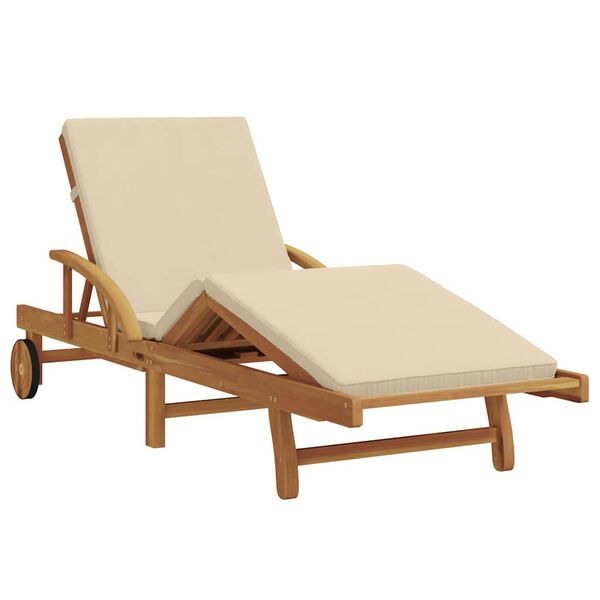 vidaXL Ξαπλώστρα 3 pcs Μπεζ 40 x 40 x 40εκ Μασίφ ξύλο ακακίας