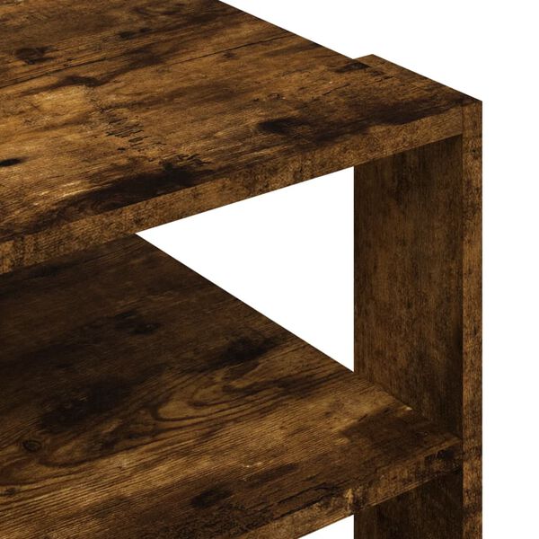 vidaXL Τραπεζάκι Σαλονιού Καπνιστή Δρυς 59,5x59,5x40 εκ. Επεξ. Ξύλο