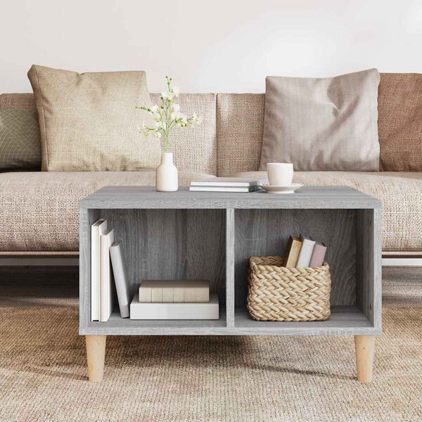 vidaXL Τραπεζάκι Σαλονιού Γκρι Sonoma 60x50x36,5εκ. Επεξεργασμένο Ξύλο