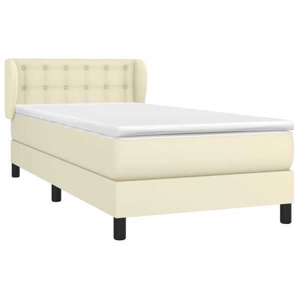 vidaXL &Kappa;&rho;&epsilon;&beta;ά&tau;&iota; Boxspring &mu;&epsilon; &Sigma;&tau;&rho;ώ&mu;&alpha; &Kappa;&rho;&epsilon;&mu; 90x200 &epsilon;&kappa;. &alpha;&pi;ό &Sigma;&upsilon;&nu;&theta;&epsilon;&tau;&iota;&kappa;ό &Delta;έ&rho;&mu;&alpha;