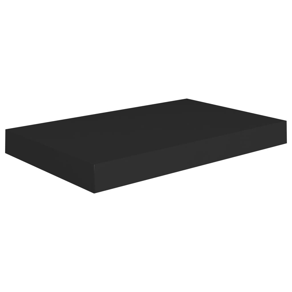 vidaXL Ράφια Τοίχου 2 τεμ. Μαύρα 40x23x3,8 εκ. MDF