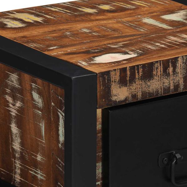 vidaXL Κομοδίνο Πολύχρωμο 40x35x25 cm Στερεό ξύλο αναγεννημένο