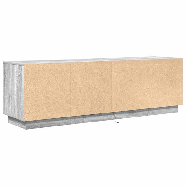 vidaXL Έπιπλο Τηλεόρασης με LED Γκρι Sonoma 160,5x41x50 εκ.