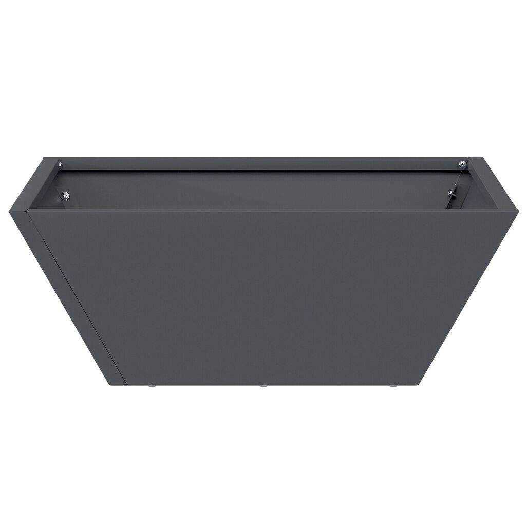 vidaXL Πλαστική Γλάστρα Ανθρακί Πλαστική 40 x 40 x 15 cm