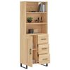 vidaXL Ντουλάπι Sonoma δρυς 69,5 x 34 x 180 εκ. από Επεξεργασμένο Ξύλο