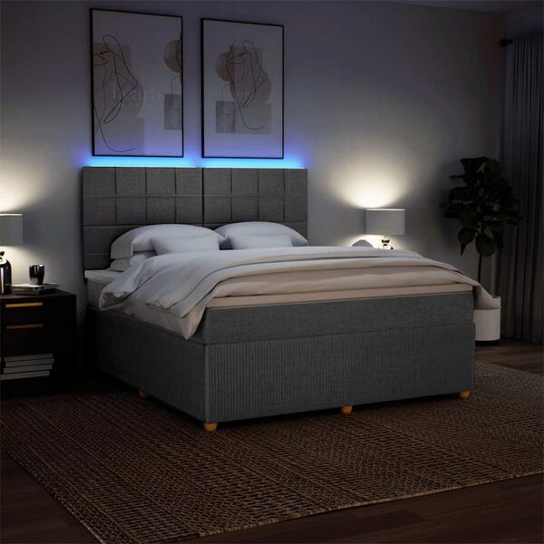 vidaXL &Kappa;&rho;&epsilon;&beta;ά&tau;&iota; Boxspring &mu;&epsilon; &Sigma;&tau;&rho;ώ&mu;&alpha; &Sigma;&kappa;&omicron;ύ&rho;&omicron; &Gamma;&kappa;&rho;&iota; 180x200 &epsilon;&kappa; &Upsilon;&phi;&alpha;&sigma;&mu;ά&tau;&iota;&nu;