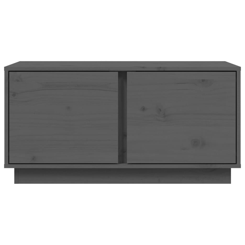 vidaXL Τραπεζάκι Σαλονιού Γκρι 80 x 50 x 40 εκ. από Μασίφ Ξύλο Πεύκου