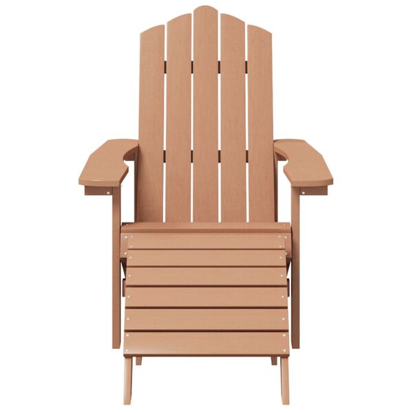 vidaXL Καρέκλες Κήπου Adirondack με Υποπόδιο & Τραπεζάκι Καφέ από HDPE