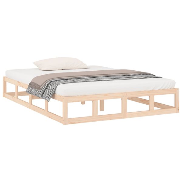 vidaXL Πλαίσιο Κρεβατιού 180 x 200 εκ. Μασίφ Ξύλο Super King Size