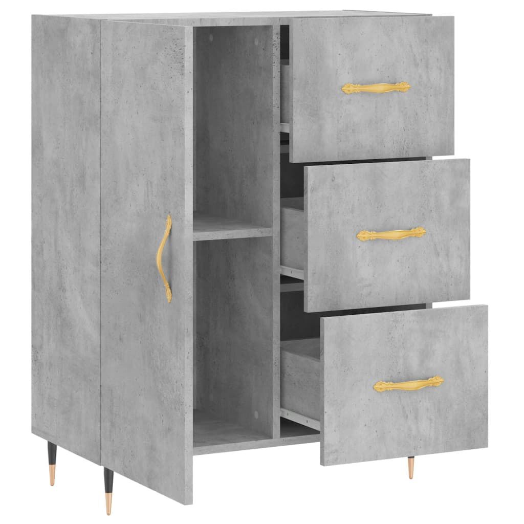 vidaXL Ντουλάπι Γκρι Σκυροδέματος 69,5x34x90 εκ. Επεξεργασμένο Ξύλο