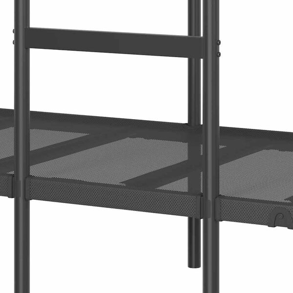 vidaXL Κουκέτα χωρίς στρώμα Μαύρο 100x200 cm Ατσάλι
