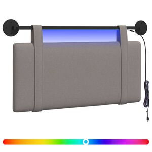 vidaXL &Kappa;&epsilon;&phi;&alpha;&lambda;ά&rho;&iota; &kappa;&rho;&epsilon;&beta;&alpha;&tau;&iota;&omicron;ύ &kappa;&rho;&epsilon;&mu;&alpha;&sigma;&tau;ό &Mu;&epsilon; &phi;&omega;&tau;&iota;&sigma;&mu;ό LED Taupe Ύ&phi;&alpha;&sigma;&mu;&alpha;