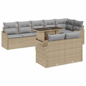 vidaXL &Sigma;&epsilon;&tau; &Kappa;&alpha;&nu;&alpha;&pi;έ &Kappa;ή&pi;&omicron;&upsilon; &mu;&epsilon; &mu;&alpha;&xi;&iota;&lambda;ά&rho;&iota; &mu;&epsilon; &mu;&alpha;&xi;&iota;&lambda;ά&rho;&iota; 9 pcs &Mu;&pi;&epsilon;&zeta; &Pi;&omicron;&lambda;&upsilon; &Rho;&alpha;&tau;ά&nu;