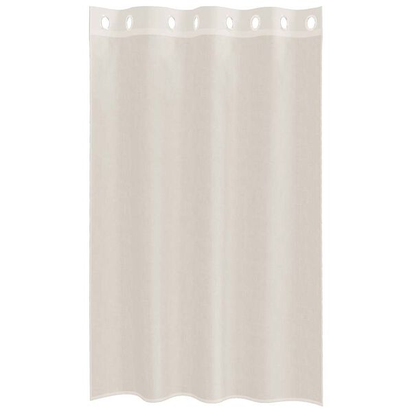 vidaXL Κουρτίνες Voile με ροδέλες 2 τεμάχια Κρεμ 140x175 εκ.