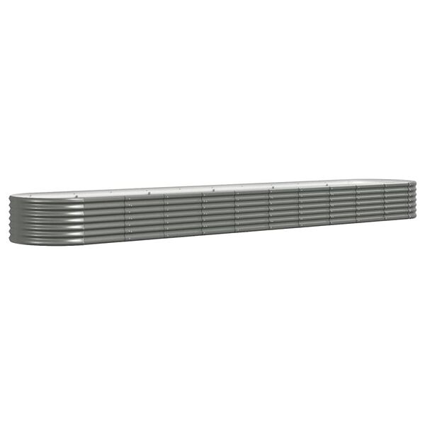 vidaXL Ζαρντινιέρα Γκρι 440x80x36 εκ. Ατσάλι με Ηλεκτρ. Βαφή Πούδρας