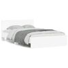 vidaXL Πλαίσιο Κρεβατιού με Κεφαλάρι/LED Λευκό 120x190 εκ.