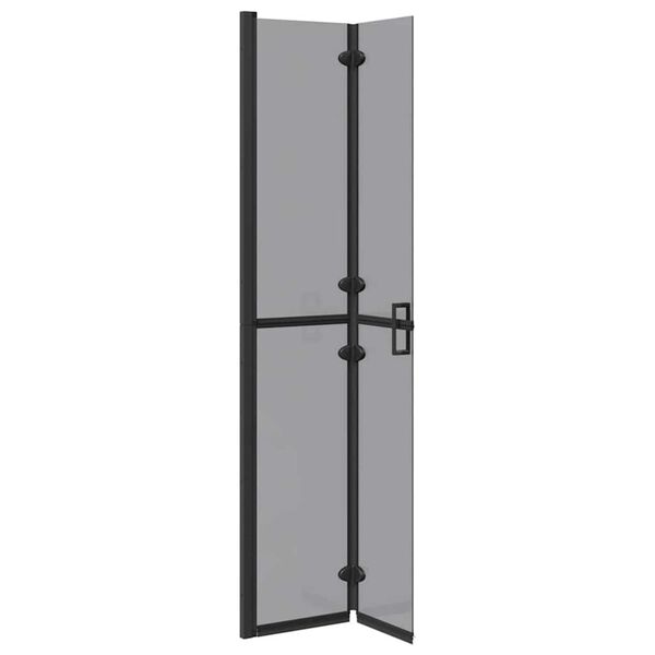 vidaXL Τοίχος ντους Walk-in Άλλο Μαύρο και σκούρο διαφανές 70 x 190 cm