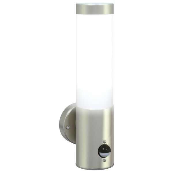 vidaXL Εξωτερικά Φωτιστικά Τοίχου 2 pcs Ασημί 12 x 7.5 x 29 εκ