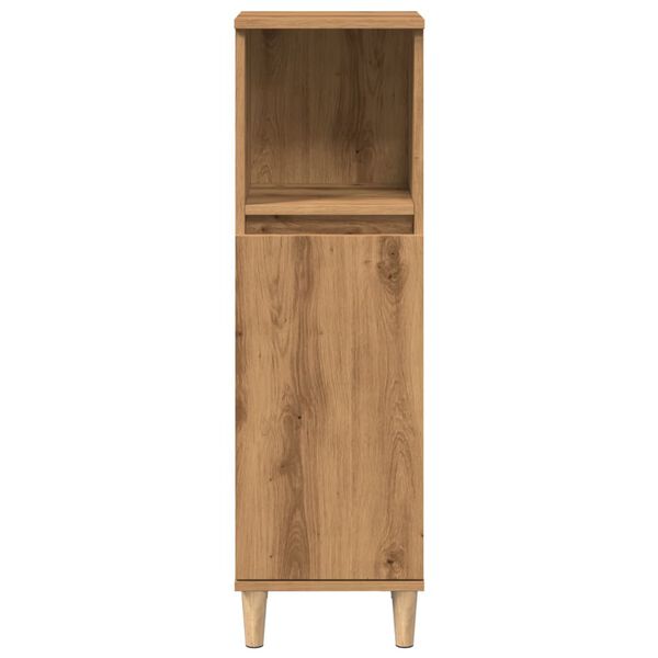 vidaXL Ντουλάπι μπάνιου Δρυς τεχνίτης 30x30x100 cm Κατασκευασμένο ξύλο