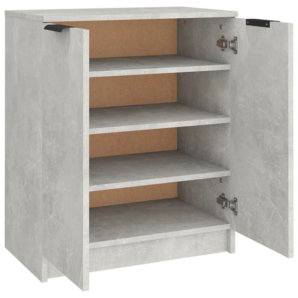 vidaXL Παπουτσοθήκη Γκρι Σκυροδέματος 59x35x70 εκ. Επεξεργασμένο Ξύλο