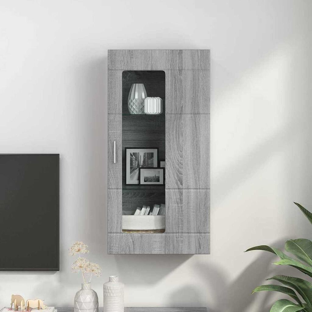 vidaXL Ντουλάπα τοίχου Γκρι sonoma 55 x 29 x 100 εκ Επεξεργασμένο ξύλο