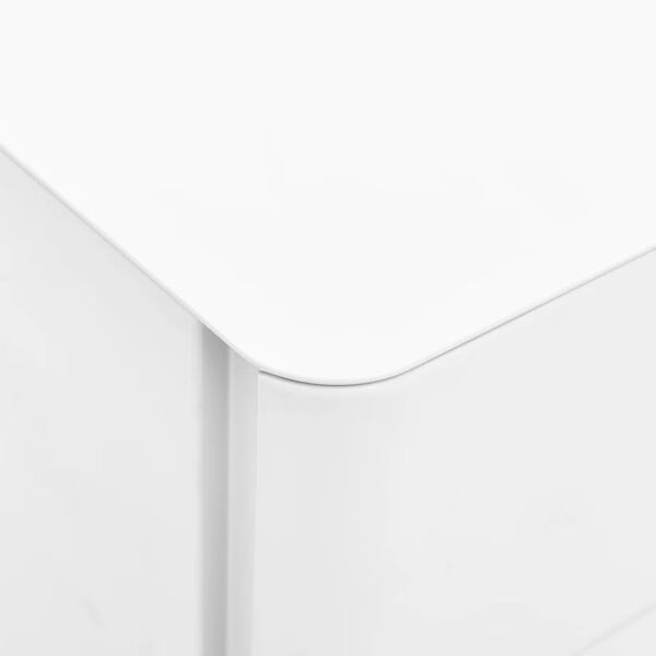 vidaXL Αρχειοθήκη Φορητή Λευκή 30 x 45 x 59 εκ. Ατσάλινη