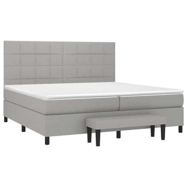 vidaXL &Kappa;&rho;&epsilon;&beta;ά&tau;&iota; Boxspring &mu;&epsilon; &Sigma;&tau;&rho;ώ&mu;&alpha; &Alpha;&nu;&omicron;&iota;&chi;&tau;ό &Gamma;&kappa;&rho;&iota; 200x200 &epsilon;&kappa;. &Upsilon;&phi;&alpha;&sigma;&mu;ά&tau;&iota;&nu;&omicron;