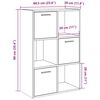 vidaXL Βιβλιοθήκη Παλαιό ξύλο 60,5x30x90 cm Ξύλινη κατασκευή
