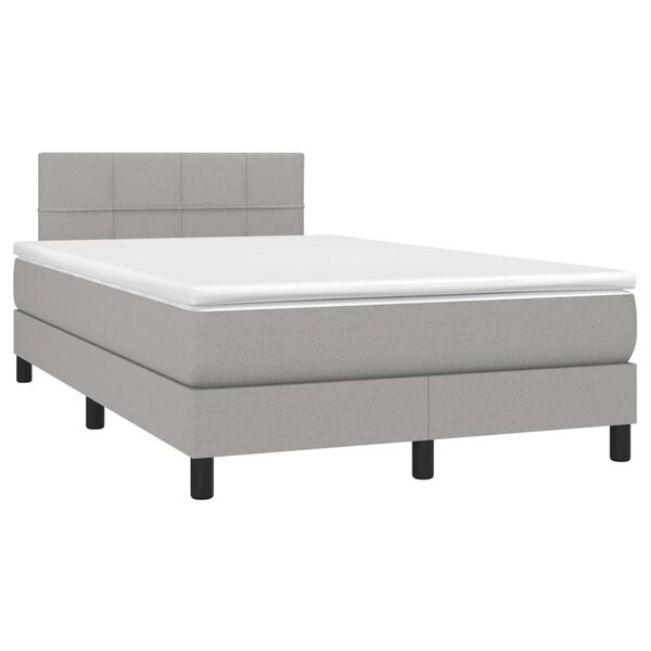 vidaXL &Kappa;&rho;&epsilon;&beta;ά&tau;&iota; Boxspring &mu;&epsilon; &Sigma;&tau;&rho;ώ&mu;&alpha; & LED &Alpha;&nu;.&Gamma;&kappa;&rho;&iota; 120x200 &epsilon;&kappa; &Upsilon;&phi;&alpha;&sigma;&mu;ά&tau;&iota;&nu;&omicron;