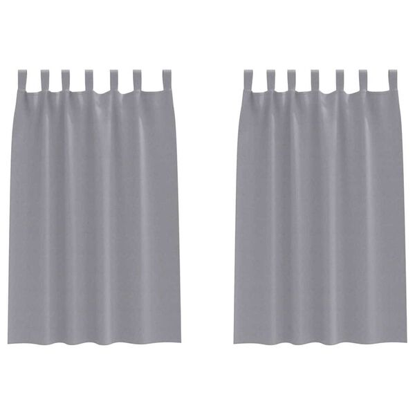 vidaXL Κουρτίνες 2 pcs Ανοιχτό γκρι 175 x 140 εκ. Πολυεστέρας