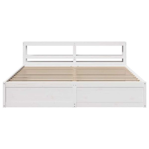 vidaXL Πλαίσιο Κρεβατιού με Κεφαλάρι 180x200 εκ. από Μασίφ Ξύλο Πεύκου