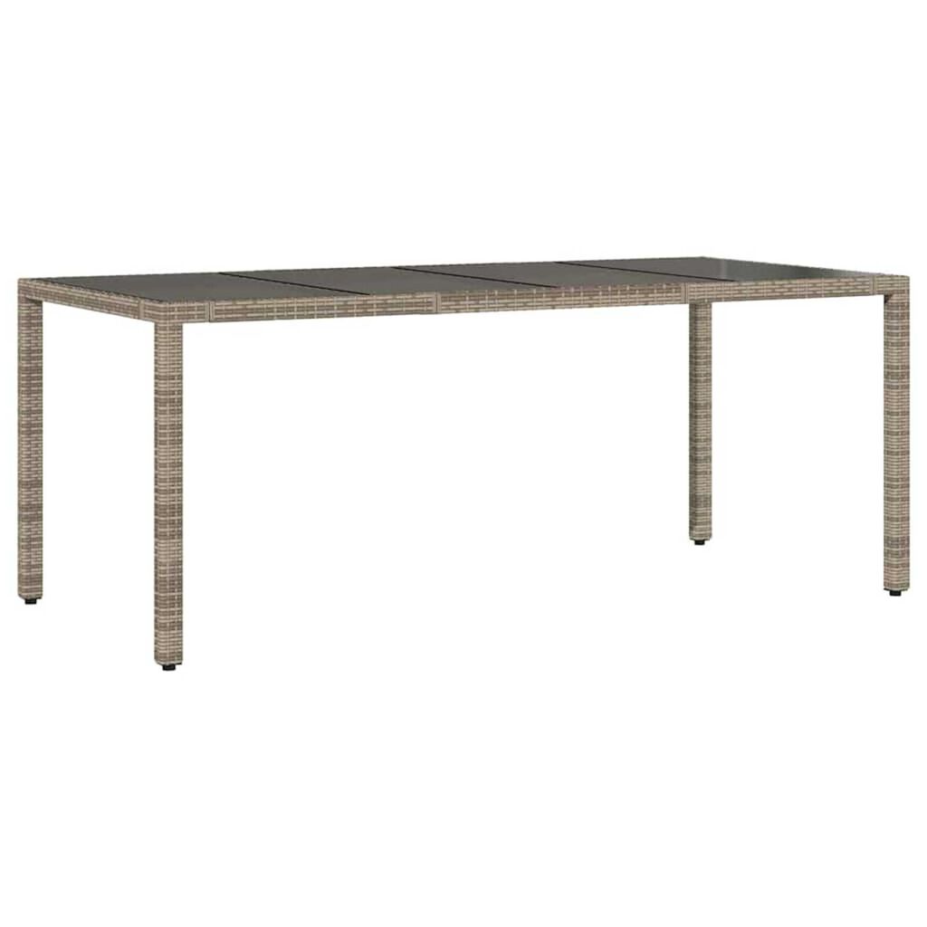 vidaXL Σέτ φαγητού για κήπο 9 pcs Γκρι 190 x 90 x 75 cm