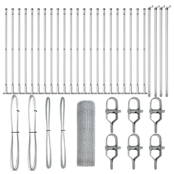 vidaXL &Sigma;&tau;ύ&lambda;&omicron;&sigmaf; &Pi;&epsilon;&rho;&iota;&phi;&rho;ά&xi;&epsilon;&omega;&nu; &Alpha;&sigma;&eta;&mu;ί 50 x 0,4 m (13 mm &pi;&lambda;έ&gamma;&mu;&alpha;) &Alpha;&tau;&sigma;ά&lambda;&iota;