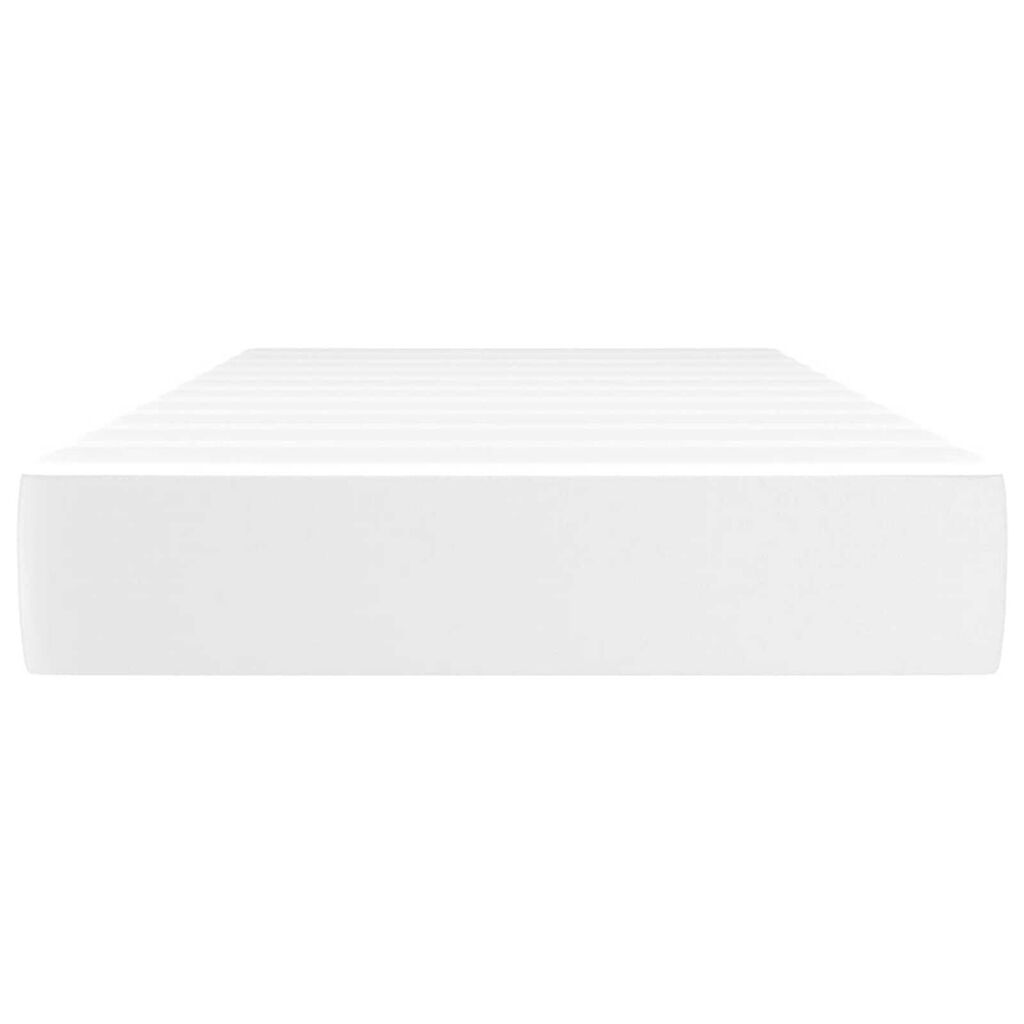 vidaXL Στρώμα με Pocket Springs Λευκό 120x190x20 εκ. Συνθετικό Δέρμα
