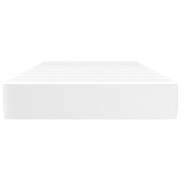 vidaXL Στρώμα με Pocket Springs Λευκό 120x190x20 εκ. Συνθετικό Δέρμα