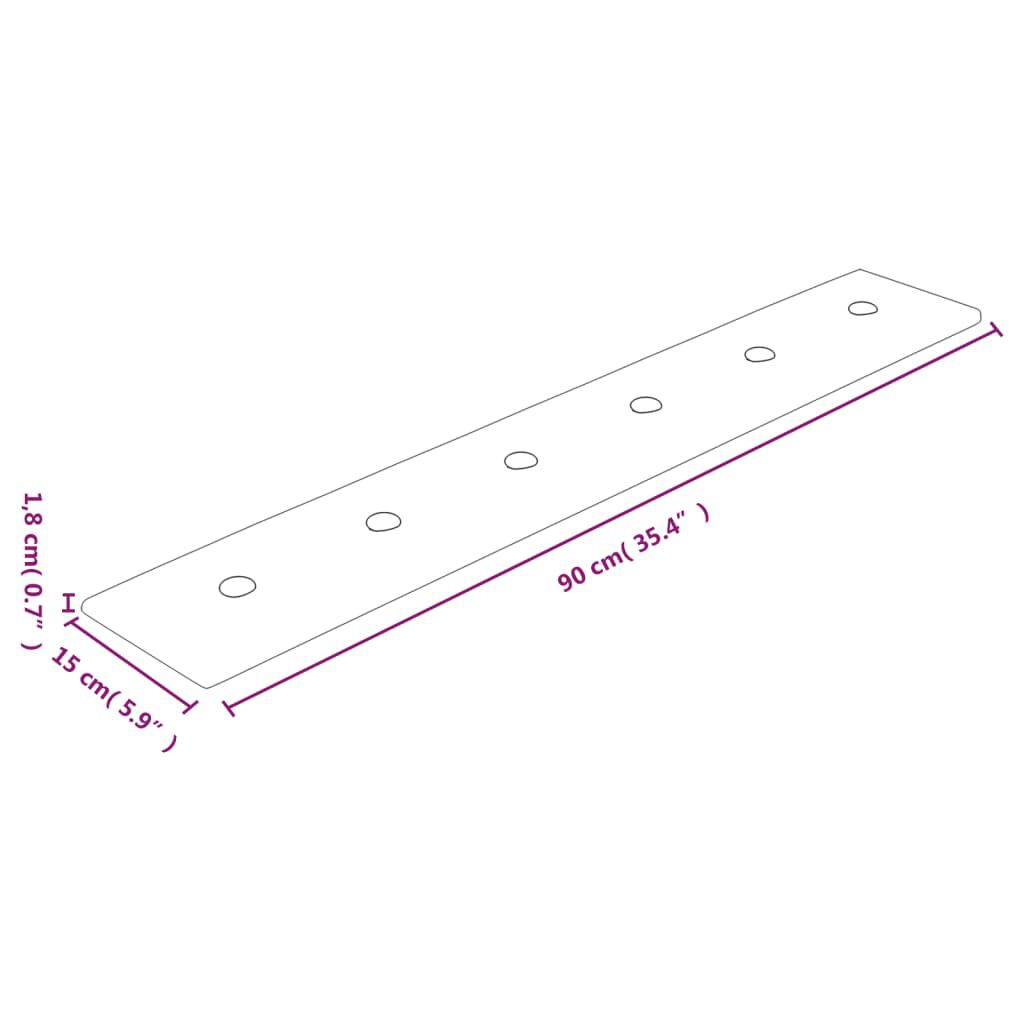 vidaXL Πάνελ Τοίχου 12 τεμ. Κόκκινα 90 x 15 εκ. 1,62μ² Συνθετικό Δέρμα