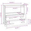 vidaXL Ντουλάπι HAMAR Αν. Γκρι 85 x 35 x 80 εκ. από Μασίφ Ξύλο Πεύκου