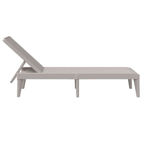 vidaXL Ξαπλώστρα Καπουτσίνο 186 x 60 x 29 από Πολυπροπυλένιο