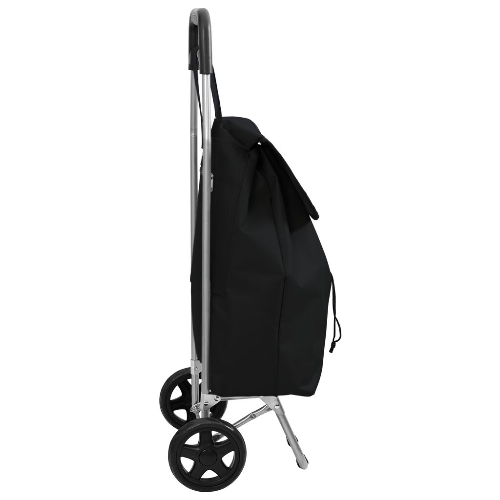 vidaXL Καρότσι Αγορών Μαύρο 35 x 28 x 92 εκ. Ύφασμα Oxford