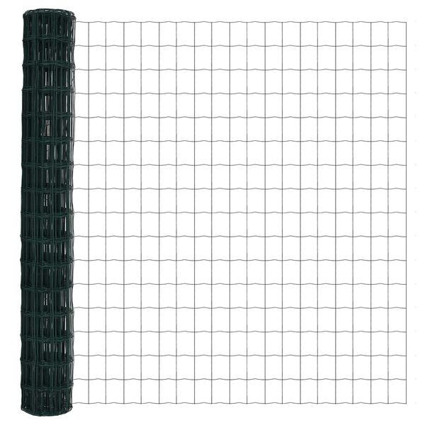 vidaXL Φράχτης Εuro Πράσινο 1.6 x 10 m Σίδηρος με επικάλυψη PVC