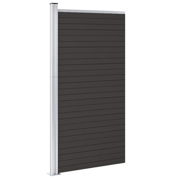 vidaXL Πάνελ Περίφραξης Μαύρο 95 x 186 εκ. από WPC