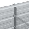 vidaXL Ζαρντινιέρα Υπερυψωμένη Ασημί 100x40x77 εκ. Γαλβανισμ. Χάλυβας