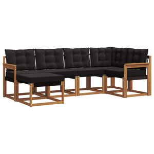 vidaXL &Sigma;&epsilon;&iota;&rho;ά &Kappa;&alpha;&nu;&alpha;&pi;έ &Epsilon;&xi;&omega;&tau;&epsilon;&rho;&iota;&kappa;&omicron;ύ &mu;&epsilon; &mu;&alpha;&xi;&iota;&lambda;ά&rho;&iota; 6 pcs &Phi;&upsilon;&sigma;&iota;&kappa;ό &kappa;&alpha;&iota; &Mu;&alpha;ύ&rho;&omicron;
