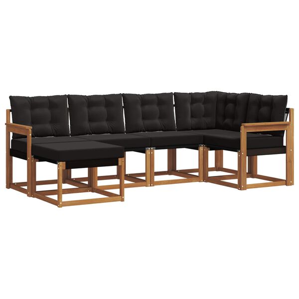 vidaXL &Sigma;&epsilon;&iota;&rho;ά &Kappa;&alpha;&nu;&alpha;&pi;έ &Epsilon;&xi;&omega;&tau;&epsilon;&rho;&iota;&kappa;&omicron;ύ &mu;&epsilon; &mu;&alpha;&xi;&iota;&lambda;ά&rho;&iota; 6 pcs &Phi;&upsilon;&sigma;&iota;&kappa;ό &kappa;&alpha;&iota; &Mu;&alpha;ύ&rho;&omicron;