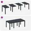 vidaXL Σέτ φαγητού για κήπο 7 pcs Ανθρακί Rattan Polt