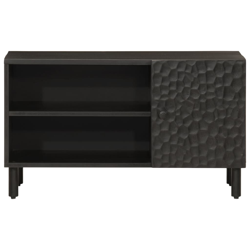 vidaXL Έπιπλο Τηλεόρασης Μαύρο 80 x 31 x 46 εκ. από Μασίφ Ξύλο Μάνγκο