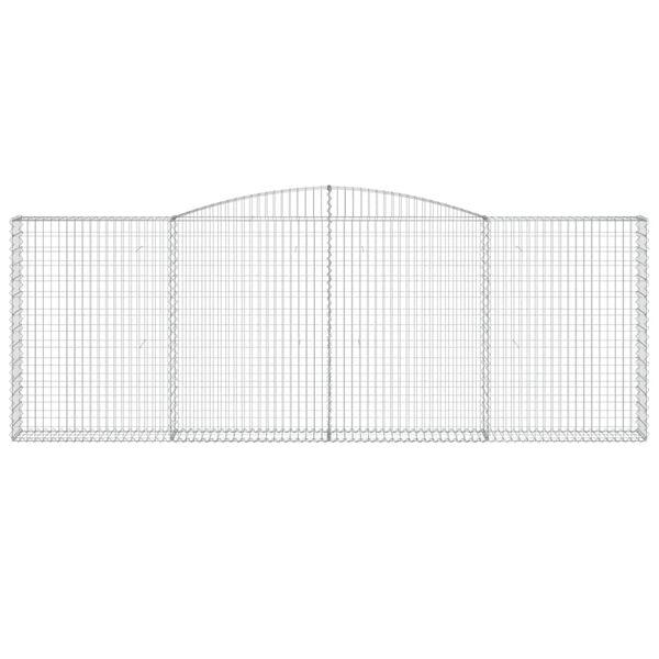 vidaXL Συρματοκιβώτια Τοξωτά 8 τεμ. 400x30x140/160 εκ. Γαλβαν. Ατσάλι